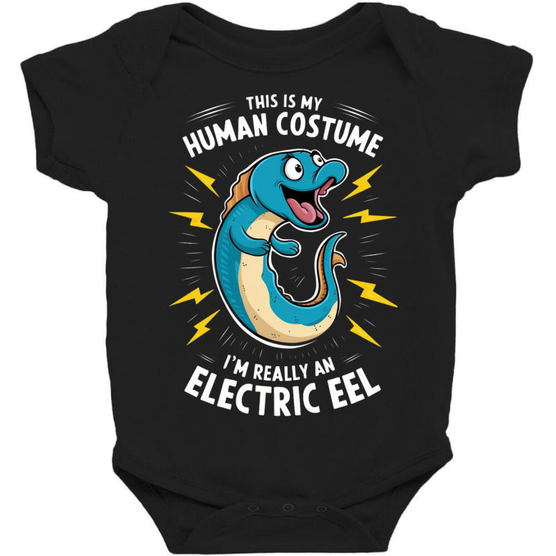 A Cartoonish Electric Blue Eel Baby Bodysuit by Kenneth | Artistshot