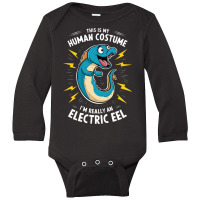 A Cartoonish Electric Blue Eel Long Sleeve Baby Bodysuit | Artistshot