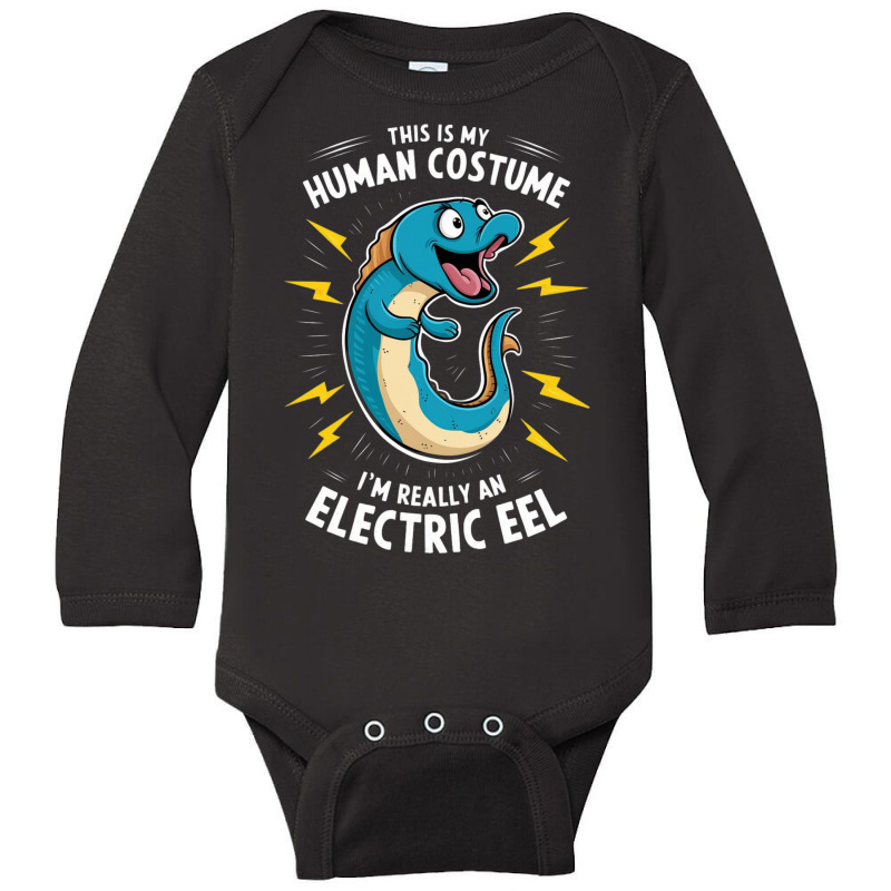 A Cartoonish Electric Blue Eel Long Sleeve Baby Bodysuit by Kenneth | Artistshot