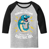 A Cartoonish Electric Blue Eel Youth 3/4 Sleeve | Artistshot