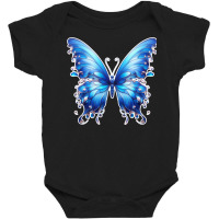 Blue Butterfly Baby Bodysuit | Artistshot