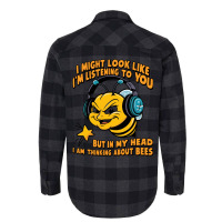 My Head I Am Thinking About Bees Flannel Shirt | Artistshot