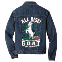 The Fantasy Football G.o.a.t. Has Arrived Men Denim Jacket | Artistshot