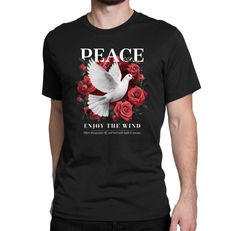 A Design Featuring The Word Peace Classic T-shirt | Artistshot