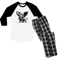 A Mythical Griffin Humanoid Men's 3/4 Sleeve Pajama Set | Artistshot