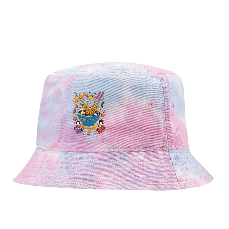 Oversized Japanese Noodle Box Tie Dyed Bucket Hat by anh | Artistshot