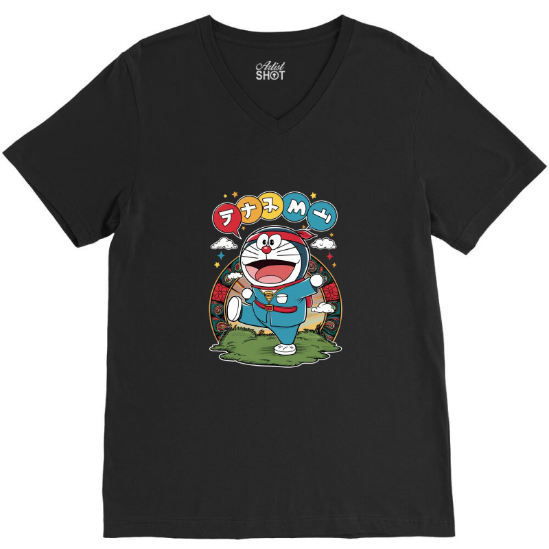 The Doremon Japanese Cartoon V-neck Tee | Artistshot