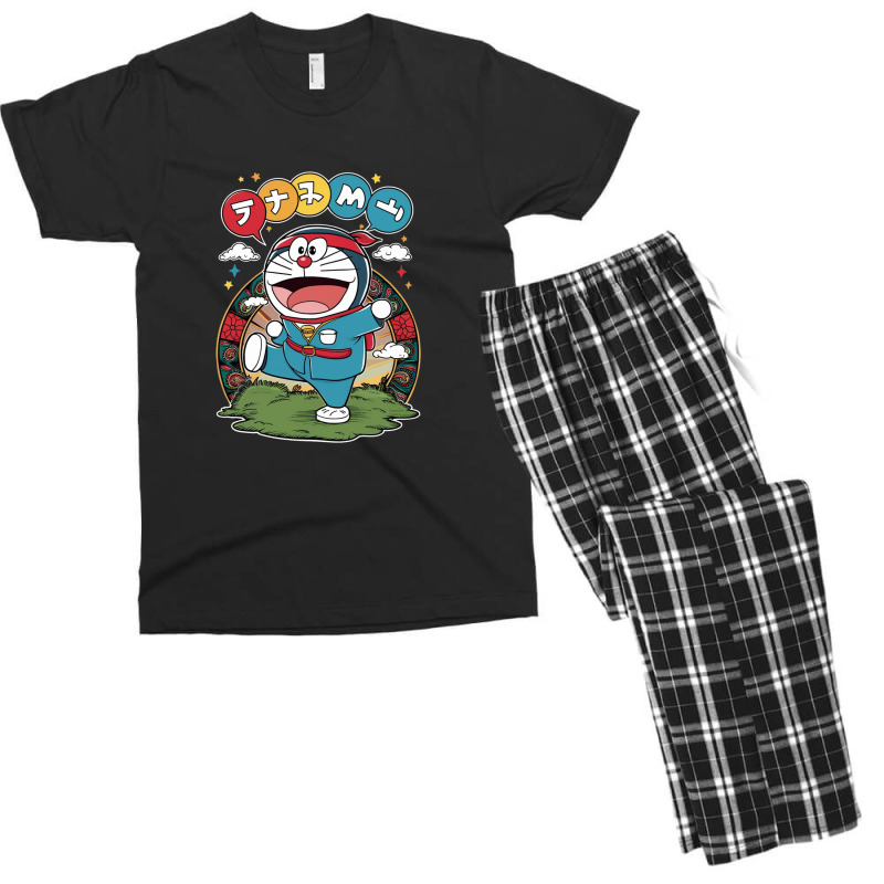 The Doremon Japanese Cartoon Men's T-shirt Pajama Set | Artistshot