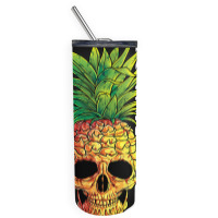 Pineapple Skull Funny Aloha Beaches Hawaiian Skinny Tumbler | Artistshot