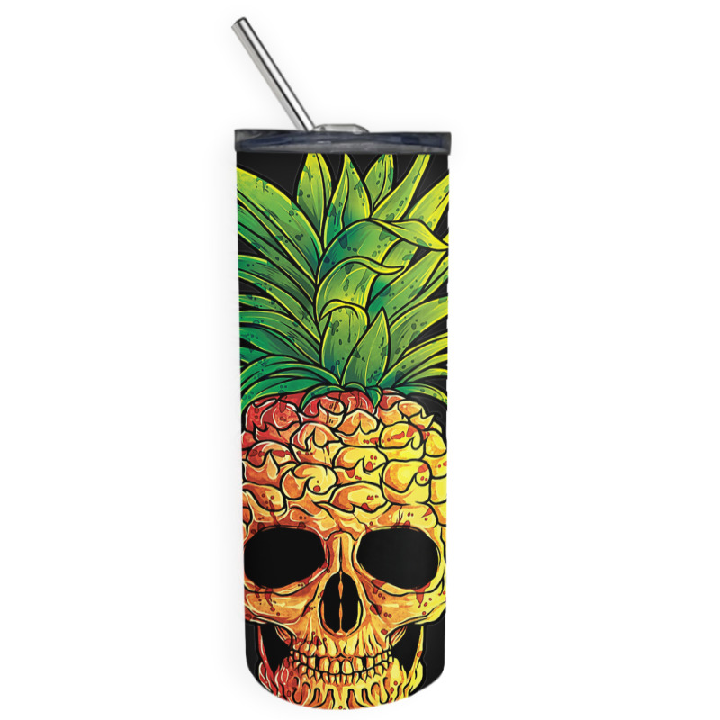 Pineapple Skull Funny Aloha Beaches Hawaiian Skinny Tumbler | Artistshot