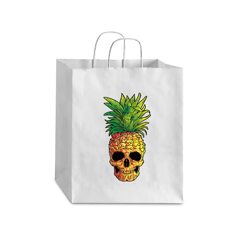 Pineapple Skull Funny Aloha Beaches Hawaiian Debie Paper Bag - 10 X 5 X 13 | Artistshot