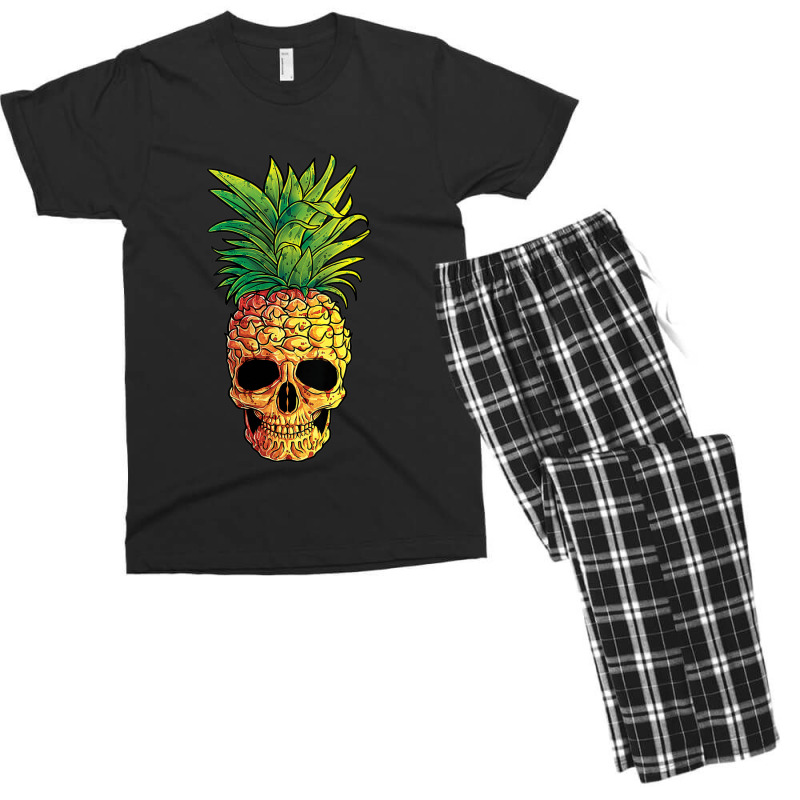 Pineapple Skull Funny Aloha Beaches Hawaiian Men's T-shirt Pajama Set | Artistshot