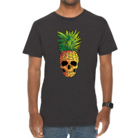 Pineapple Skull Funny Aloha Beaches Hawaiian Vintage T-shirt | Artistshot