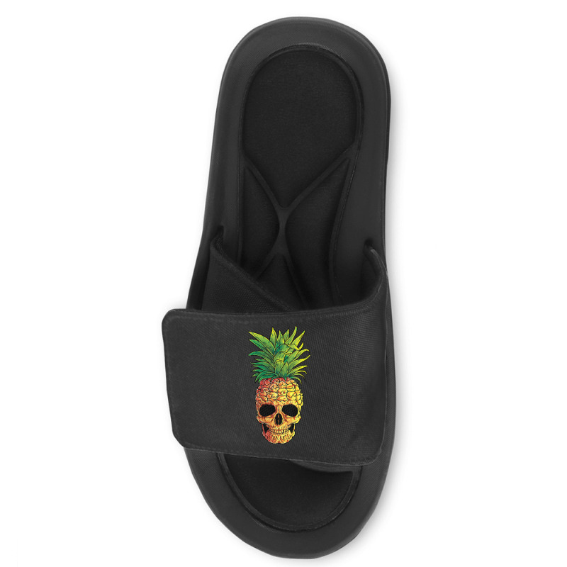 Pineapple Skull Funny Aloha Beaches Hawaiian Slide Sandal | Artistshot