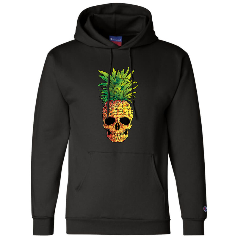 Pineapple Skull Funny Aloha Beaches Hawaiian Champion Hoodie | Artistshot