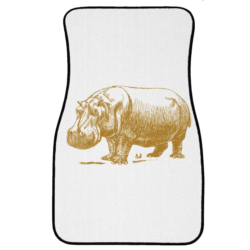 Vintage Hippopotamus Front Car Mat | Artistshot