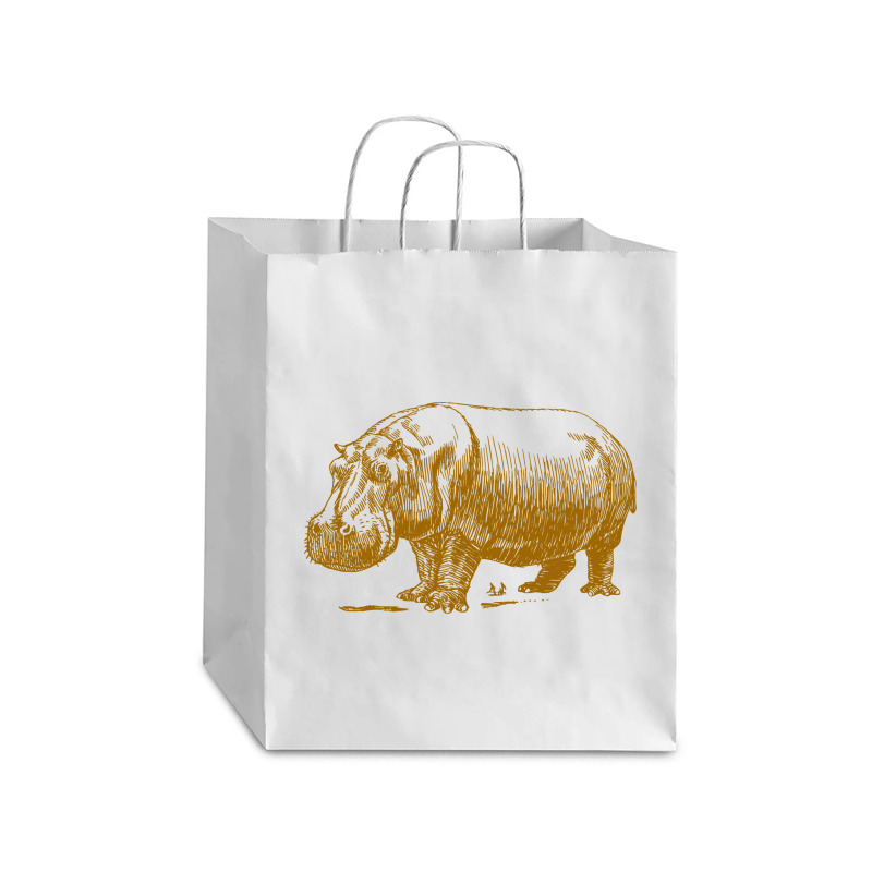 Vintage Hippopotamus Debie Paper Bag - 10 X 5 X 13 | Artistshot