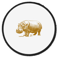 Vintage Hippopotamus Round Patch | Artistshot