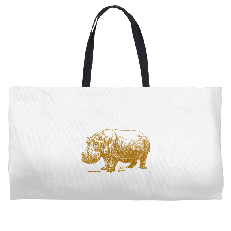 Vintage Hippopotamus Weekender Totes | Artistshot