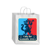 Cats For Kamala 2024 White Debie Paper Bag - 10 X 5 X 13 | Artistshot