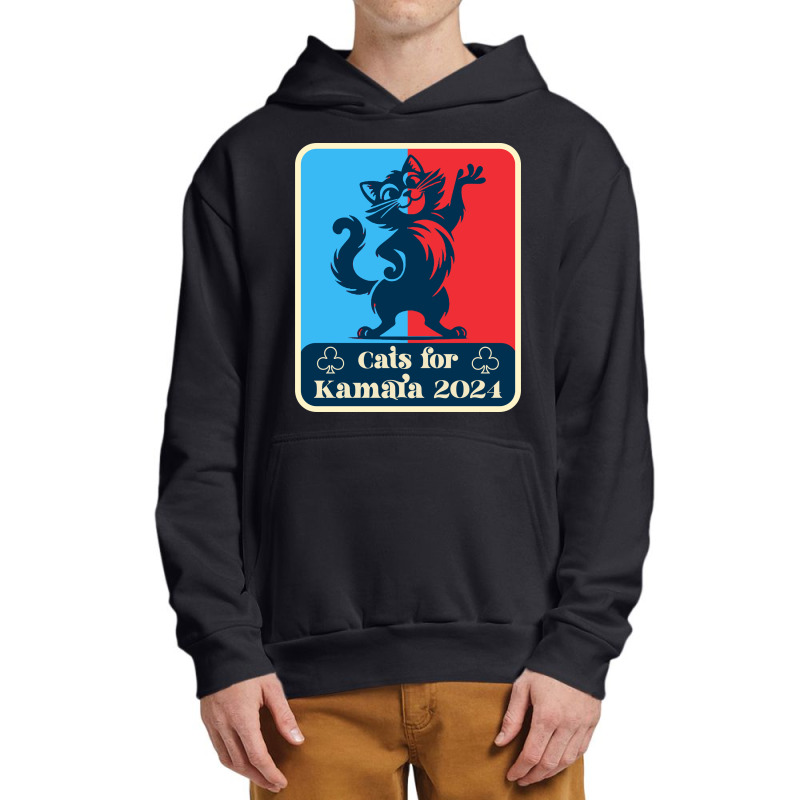 Cats For Kamala 2024 White Urban Pullover Hoodie | Artistshot