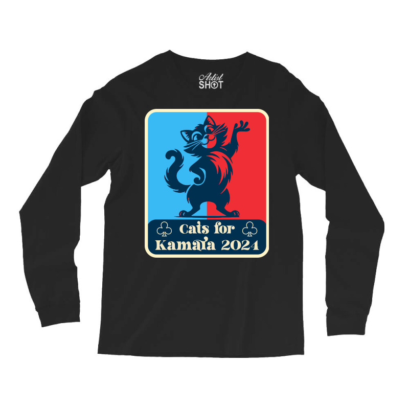 Cats For Kamala 2024 White Long Sleeve Shirts | Artistshot