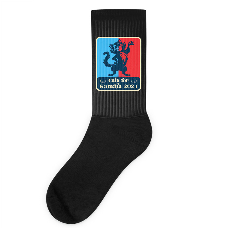 Cats For Kamala 2024 White Socks | Artistshot