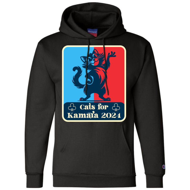 Cats For Kamala 2024 White Champion Hoodie | Artistshot