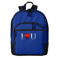 I Love U Heart Basic Backpack | Artistshot