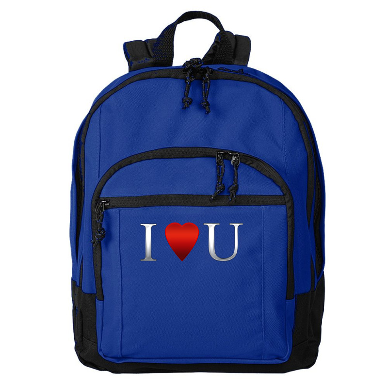 I Love U Heart Basic Backpack | Artistshot