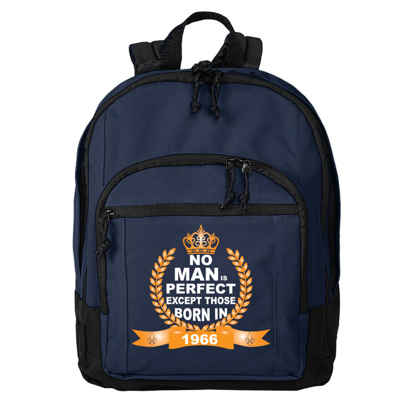 No Man Is Perfect Except Those Born In 1966 Basic Backpack | Artistshot