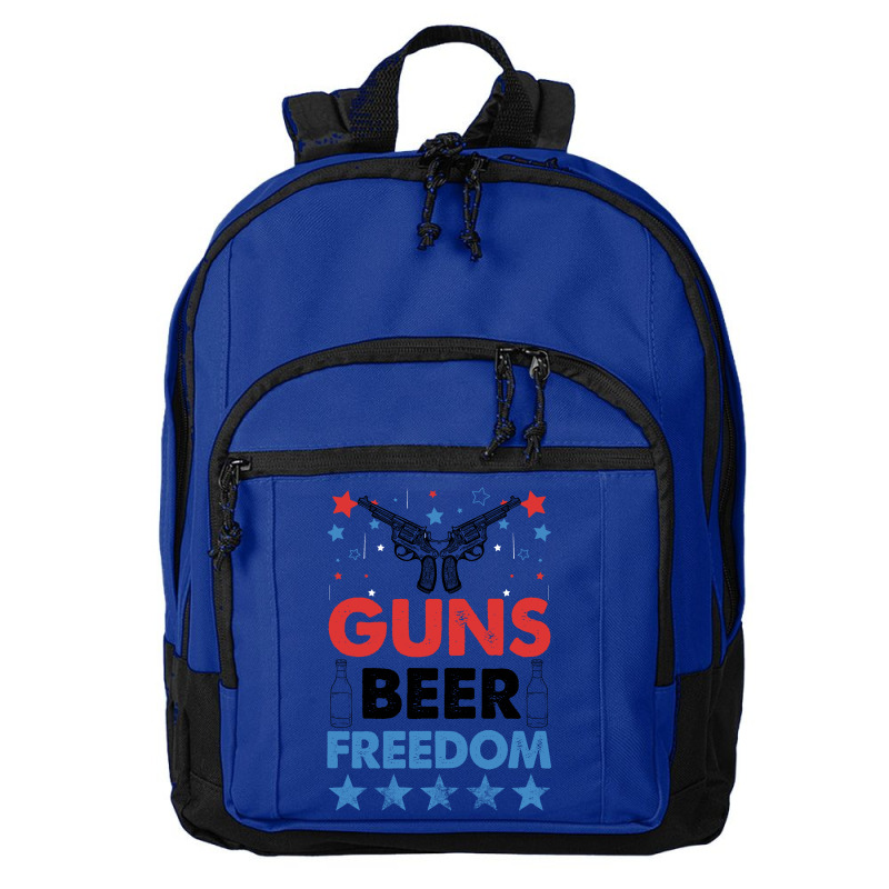 Guns Beer Freedom For White Basic Backpack | Artistshot