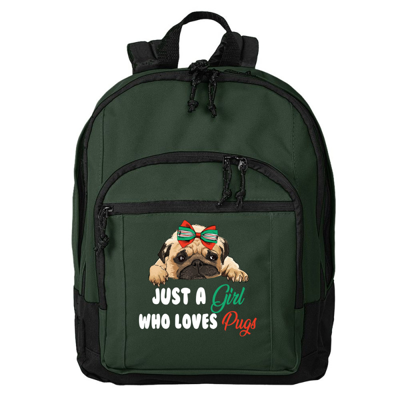 Just A Girl Who Loves Pugs For Dark Basic Backpack | Artistshot