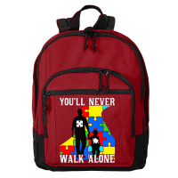 Never Walk Alone   Father And Son Basic Backpack | Artistshot