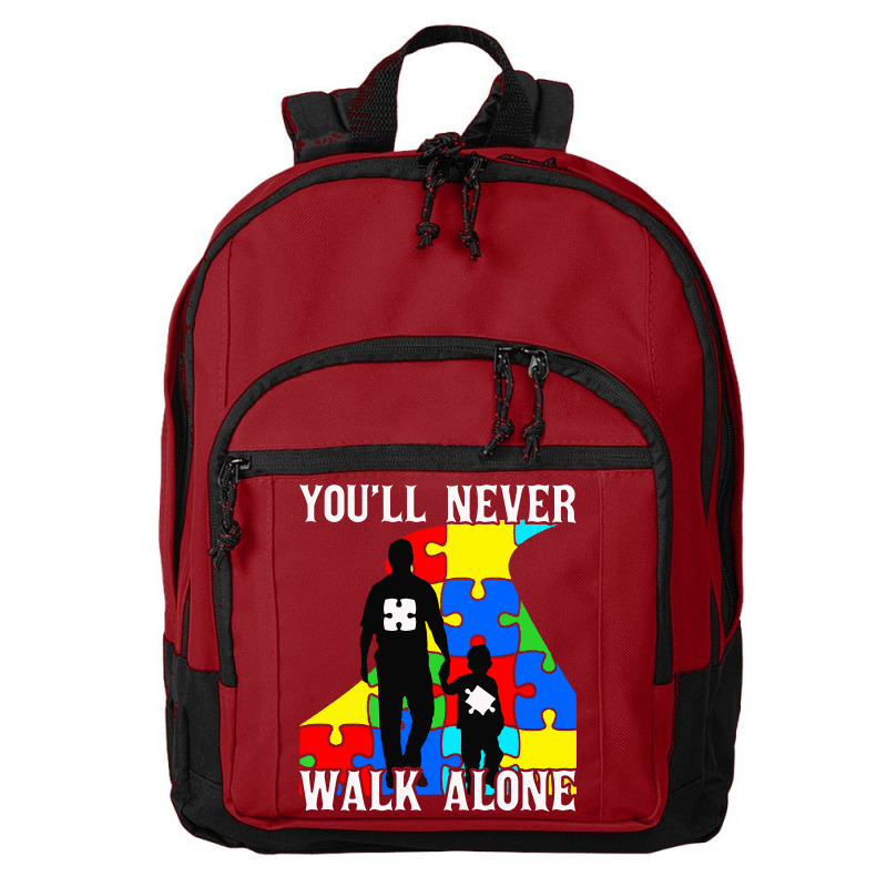 Never Walk Alone   Father And Son Basic Backpack | Artistshot