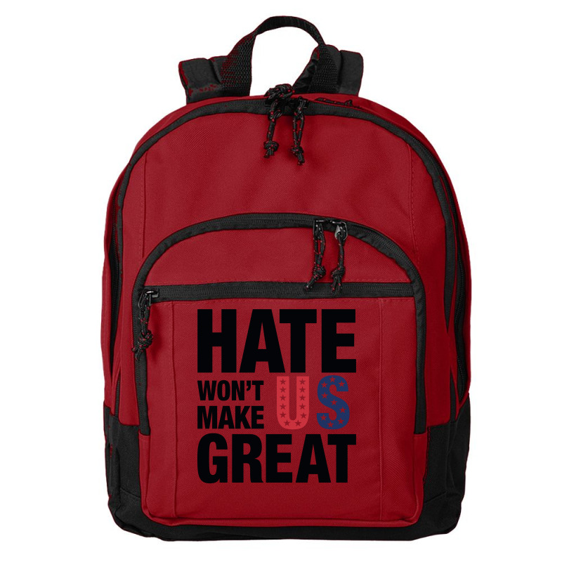 Hate Won't Make Us Great Black Basic Backpack | Artistshot