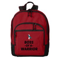 Boss Of A Warrior Cervical Cancer Awareness Basic Backpack | Artistshot