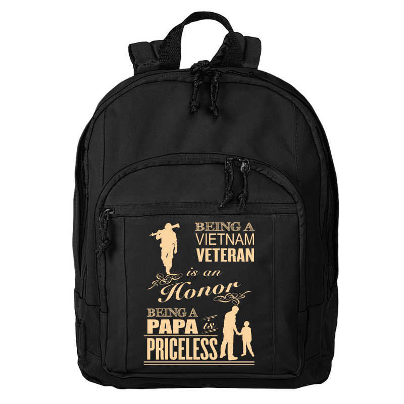 Being A Viet Nam Veteran Is An Honor   Being A Papa Is Priceless Basic Backpack | Artistshot