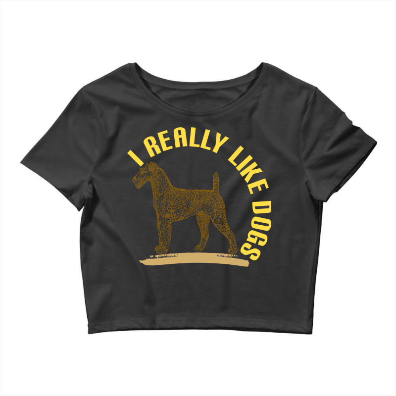 Vintage Irish Terrier Dog Crop Top by HRC Design | Artistshot