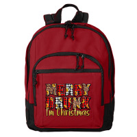 Merry Drunk I'm Christmas Basic Backpack | Artistshot