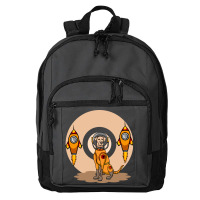 Cool Dog And Rockets Basic Backpack | Artistshot