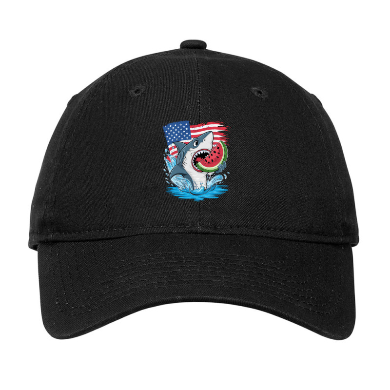 A Cartoon Shark Adjustable Cap | Artistshot