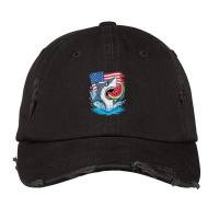 A Cartoon Shark Vintage Cap | Artistshot