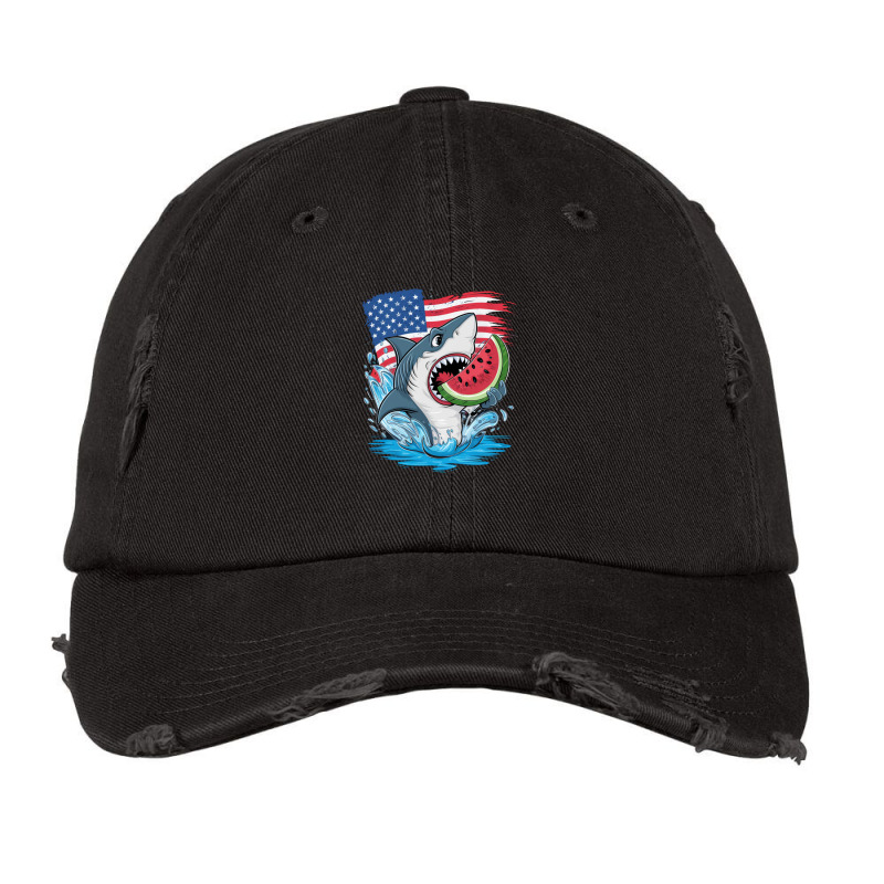 A Cartoon Shark Vintage Cap | Artistshot