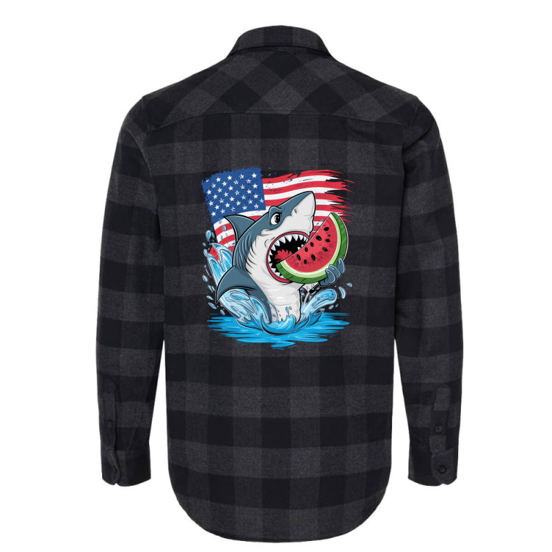 A Cartoon Shark Flannel Shirt | Artistshot