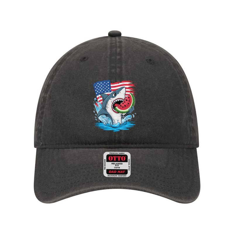 A Cartoon Shark Dyed Cap | Artistshot