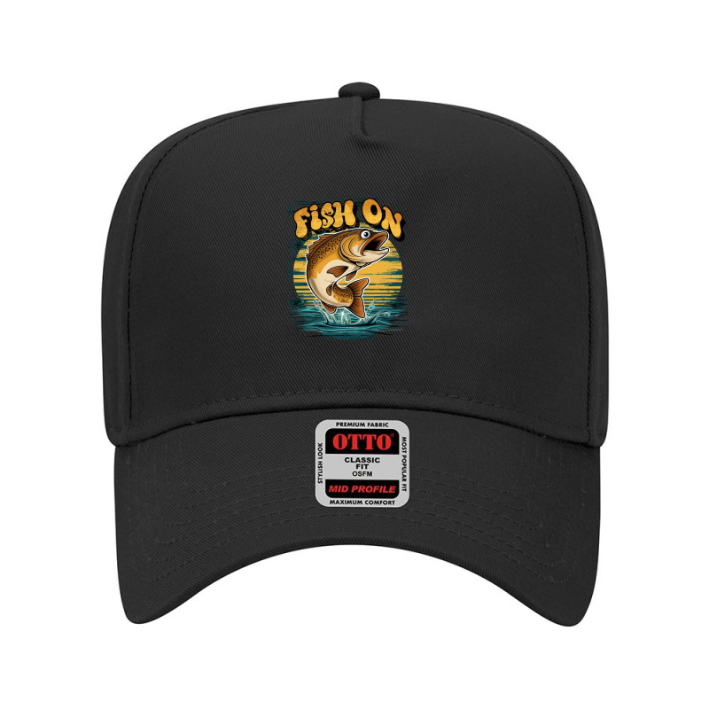 Fish On Adjustable Baseball Cap | Artistshot