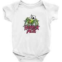 Neon Pink Spider And Ace Of Spades Baby Bodysuit | Artistshot