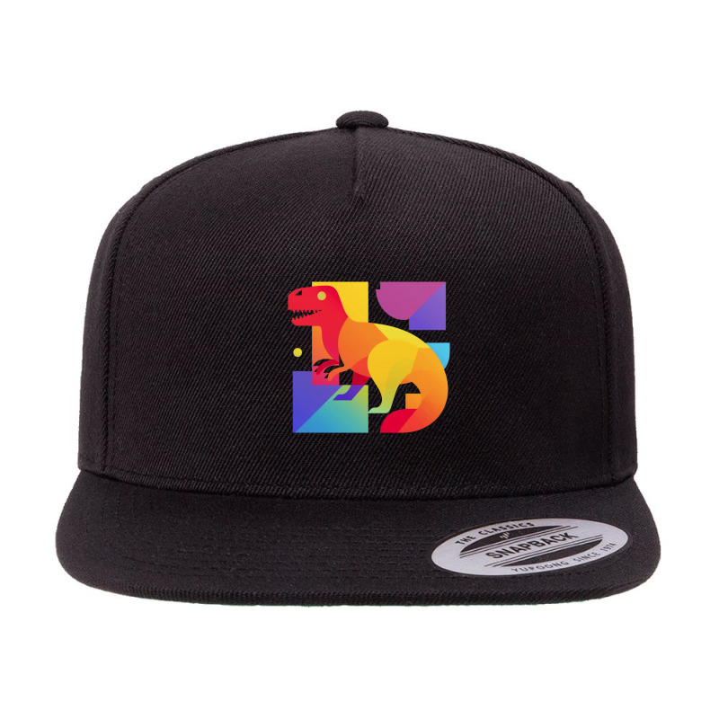 The Dinosaur 5 Panel Snapback Cap | Artistshot