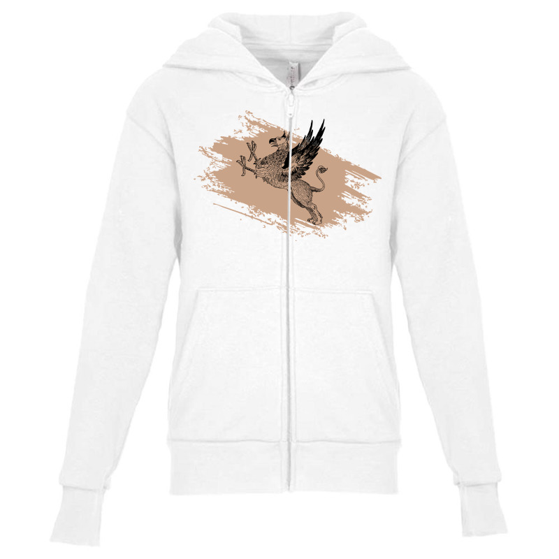 Griffin Drawing Youth Zipper Hoodie by HRC Design | Artistshot